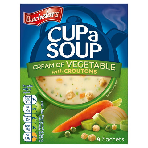 Batchelors Cup a Soup Cream of Vegetable with Croutons 4's - 120G