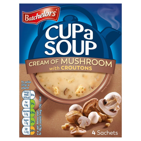 Batchelors Cup a Soup Cream of Mushroom with Croutons 4's - 99G