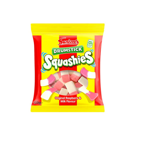 Swizzels Drumstick Squashies Original Raspberry & Milk Flavour Sweets 120g