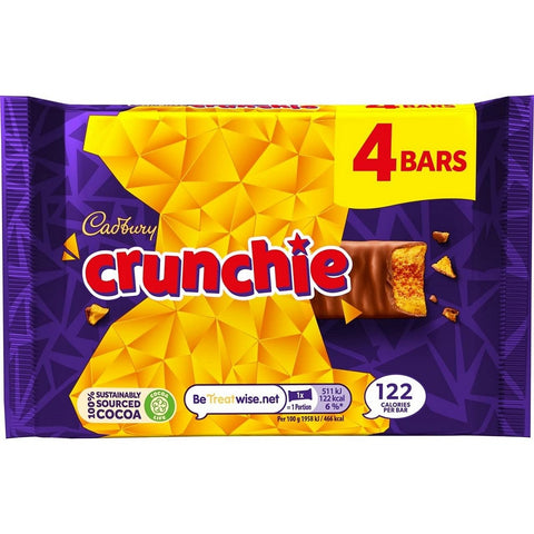 Cadbury Crunchie Chocolate Bar 4pk