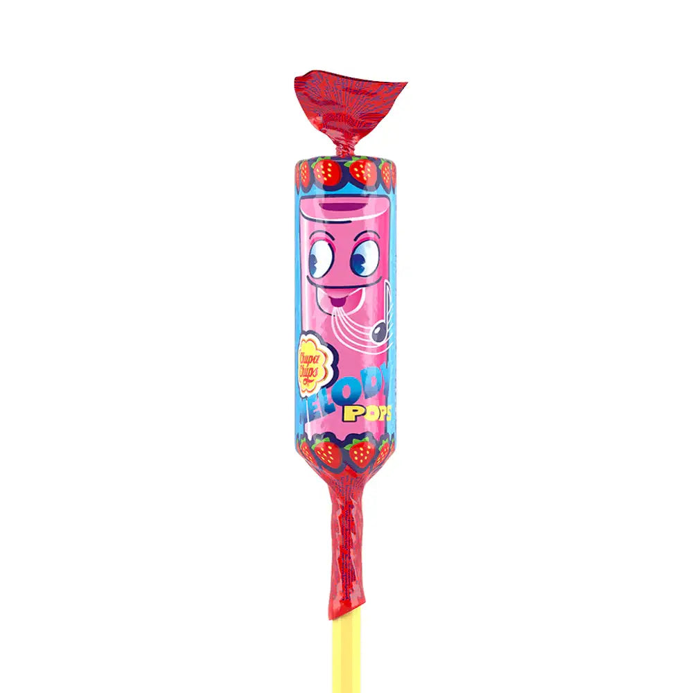 Chupa Chups Melody Pops Strawberry - Fun Whistle Candy – British