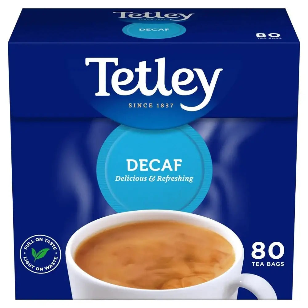 Decaffeinated Tea 80 Bags - Smooth Taste Anytime | Tetley