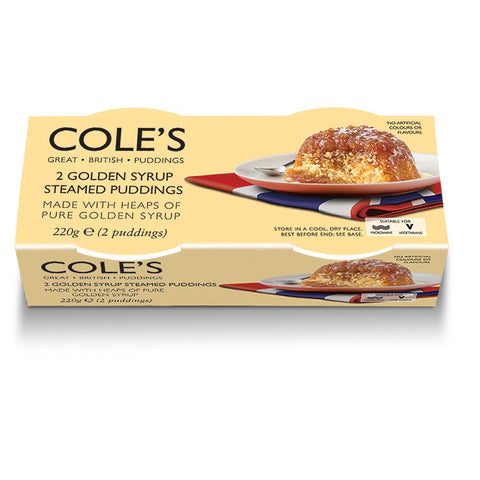 Coles Golden Syrup Steamed Pudding Twin Pack (2X110g)