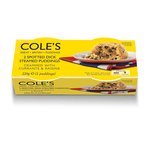Coles Spotted Dick Steamed Pudding Twin Pack (2X110g)