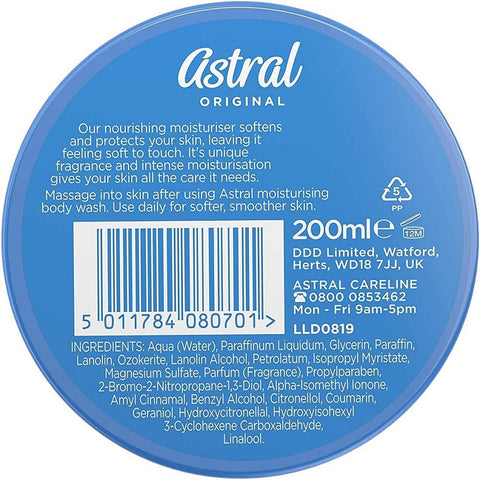 Astral Face & Body Intensive Moisturiser Cream Original 200ml