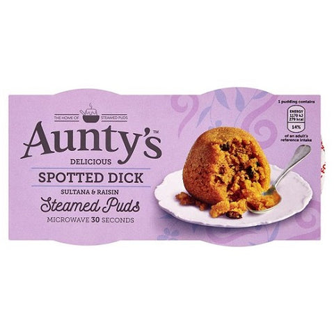 Auntys Spotted Dick Steamed Pudding 2 X 95g
