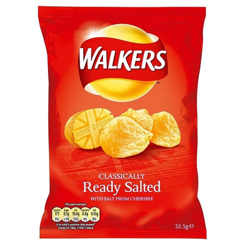 Walkers Crisps Ready Salted 32.5G