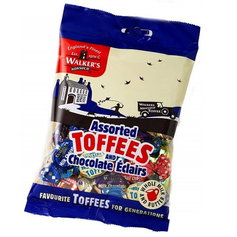 Walkers Nonsuch Assorted Toffees and Chocolate Eclairs 150g