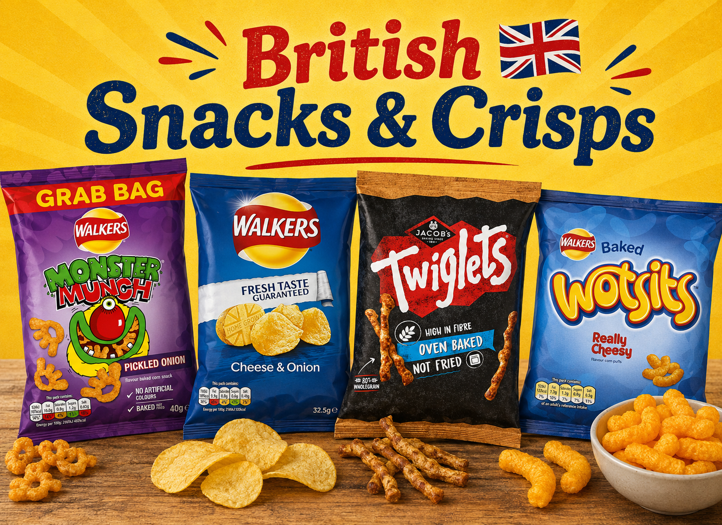 British Snacks & Crisps - British Food Supplies