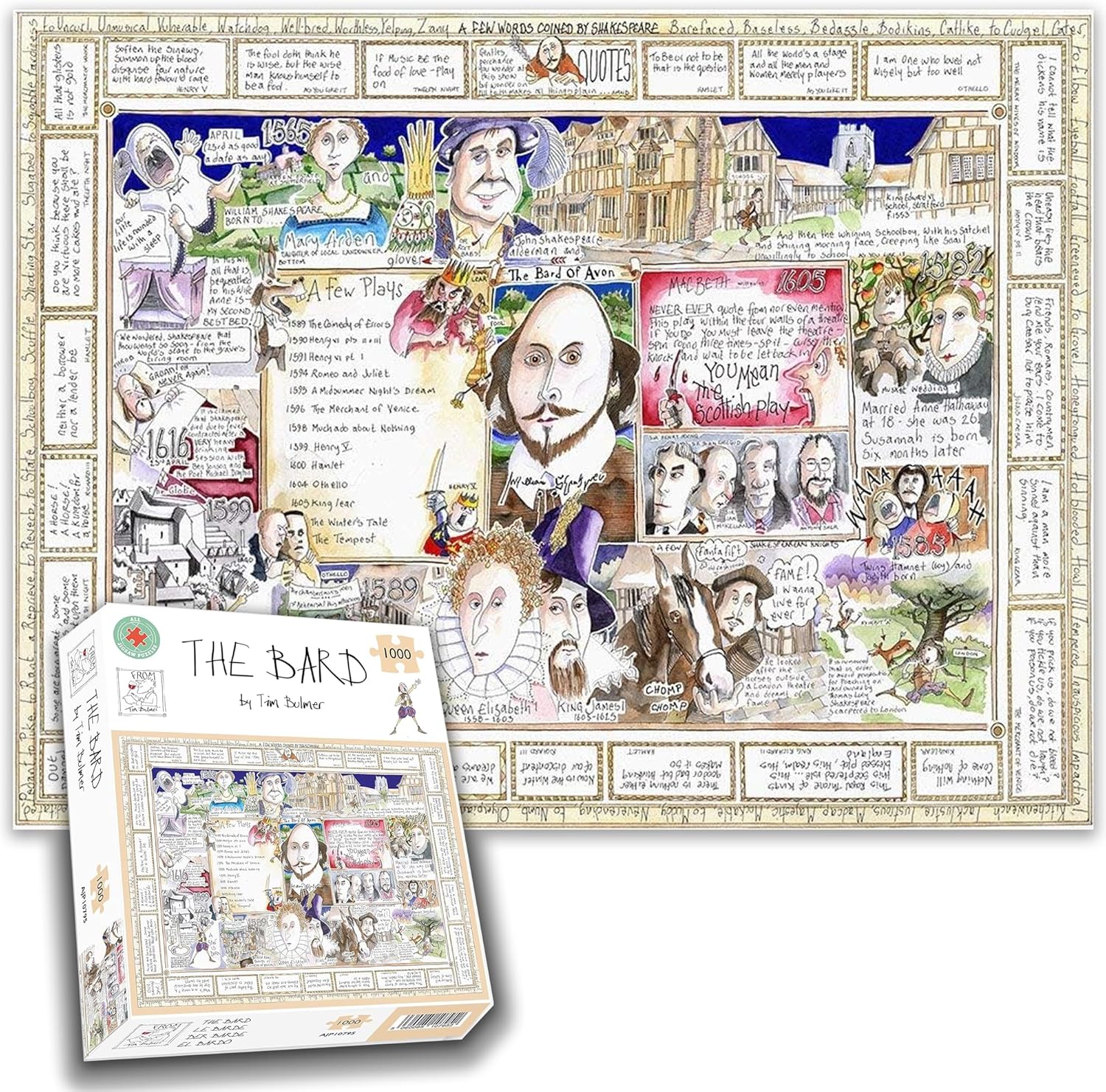 The Bard - Tim Bulmer 1000 Piece Jigsaw Puzzle