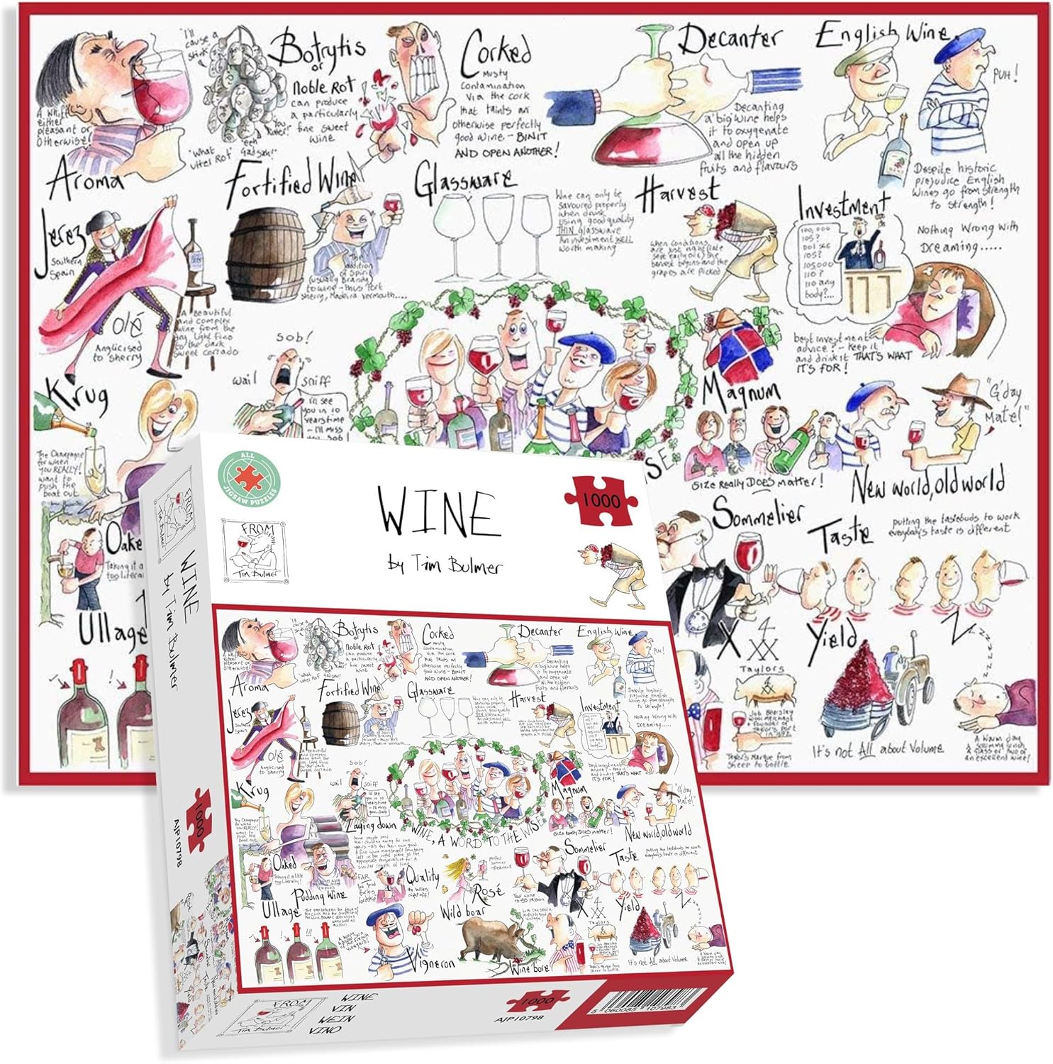 Wine - Tim Bulmer 1000 Piece Jigsaw Puzzle
