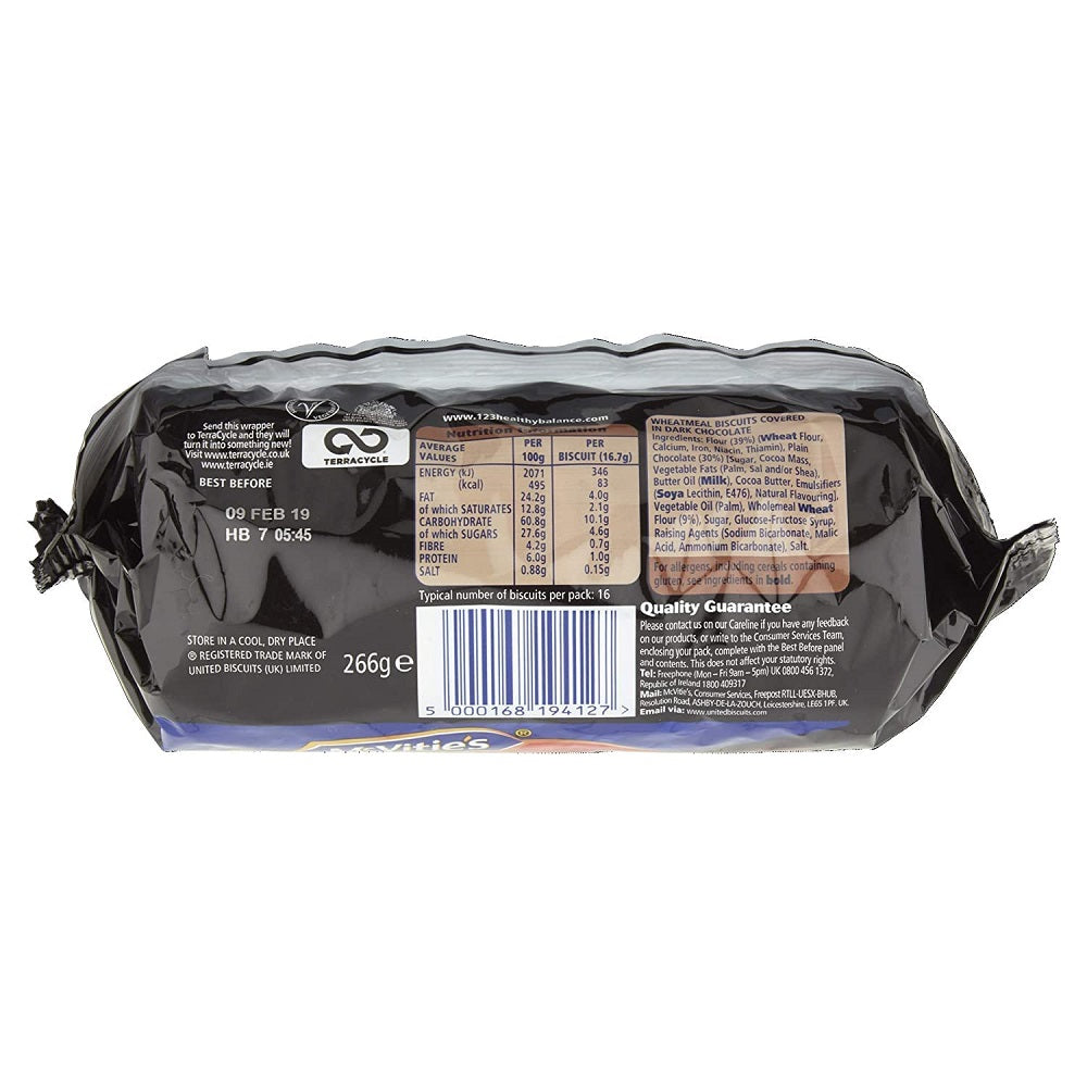 McVities Digestive Dark Chocolate Biscuits 266g