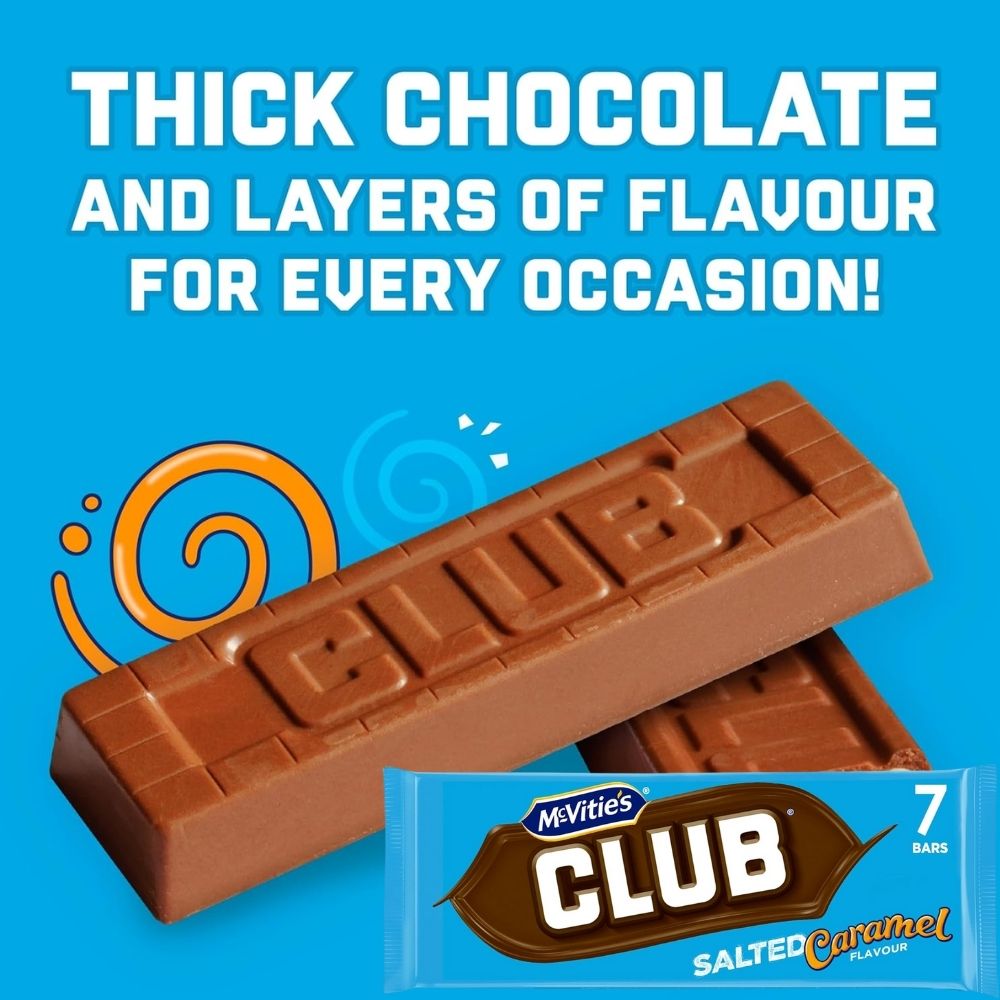 Mcvities Club Salted Caramel 7pk (Pack of 1)