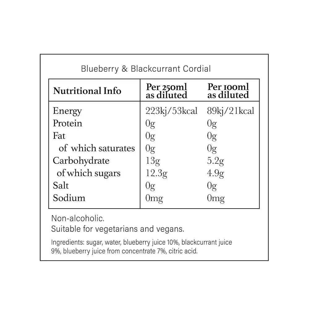 Belvoir Blueberry & Blackcurrant Cordial 500ml