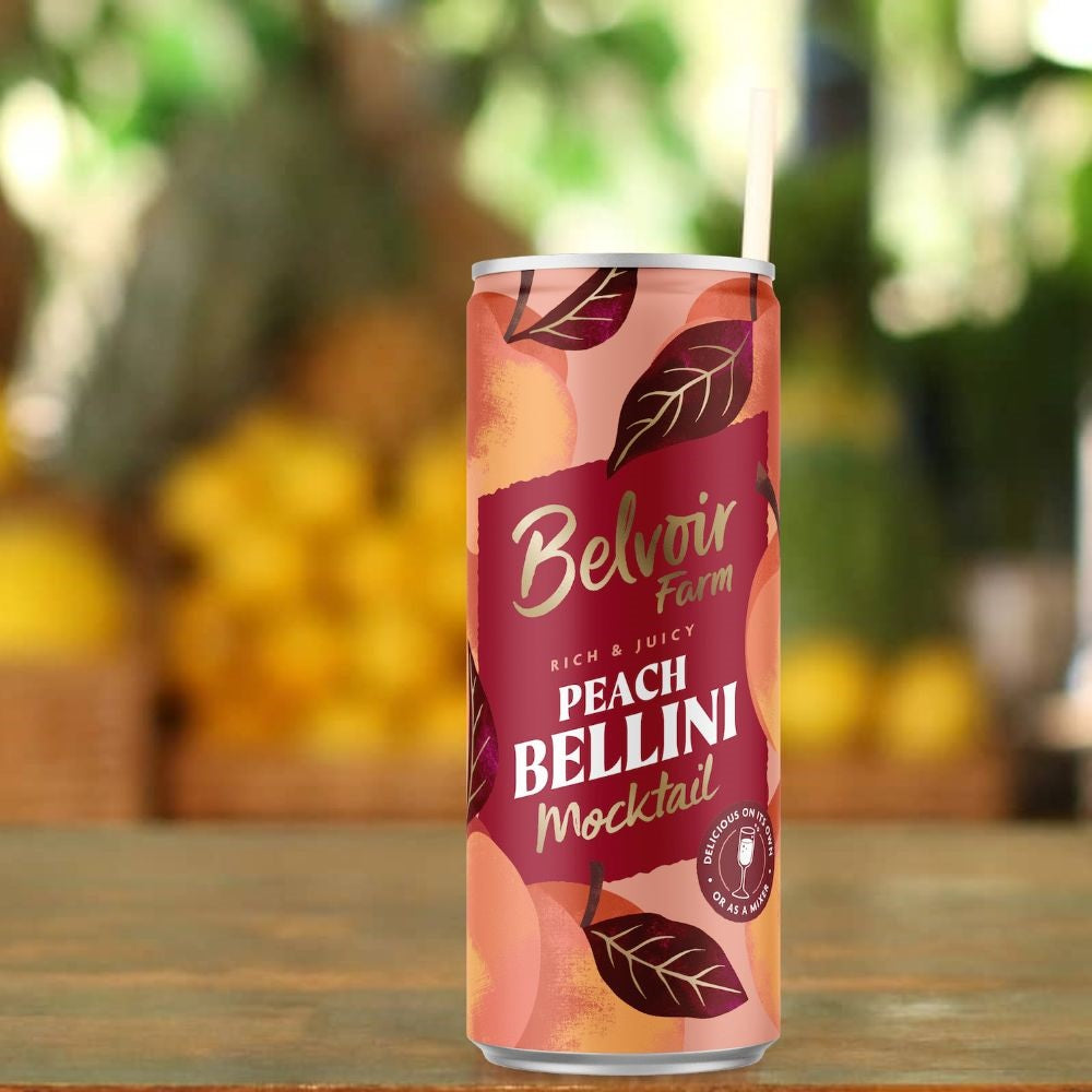 Belvoir Peach Bellini Mocktail Can 250ml