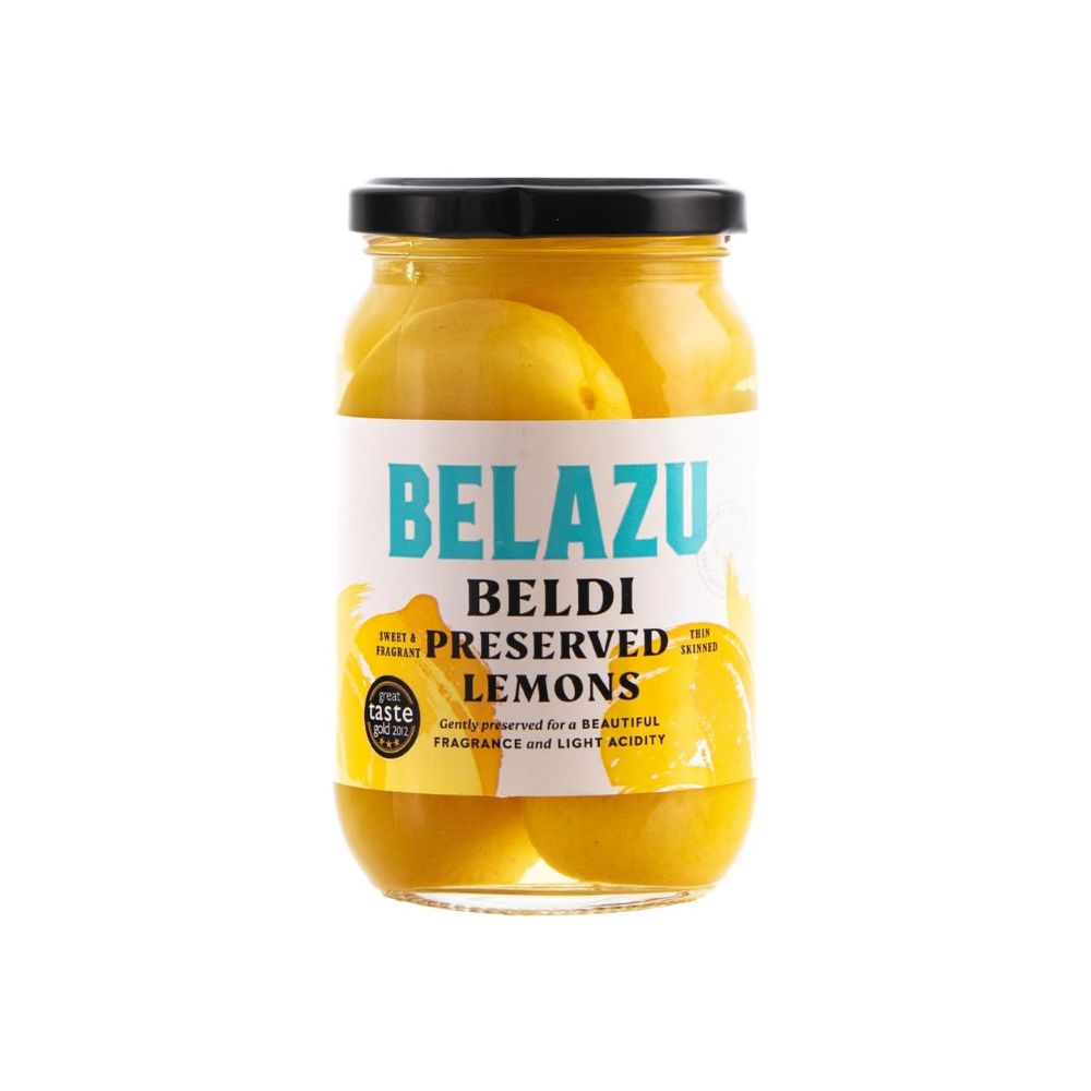 Belazu Preserved Lemons 360g – tangy Mediterranean preserved lemons for tagines, salads, marinades and cooking.