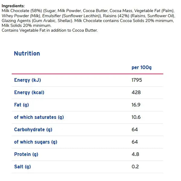 Bonds of London Chocolate Raisins Bags 75g
