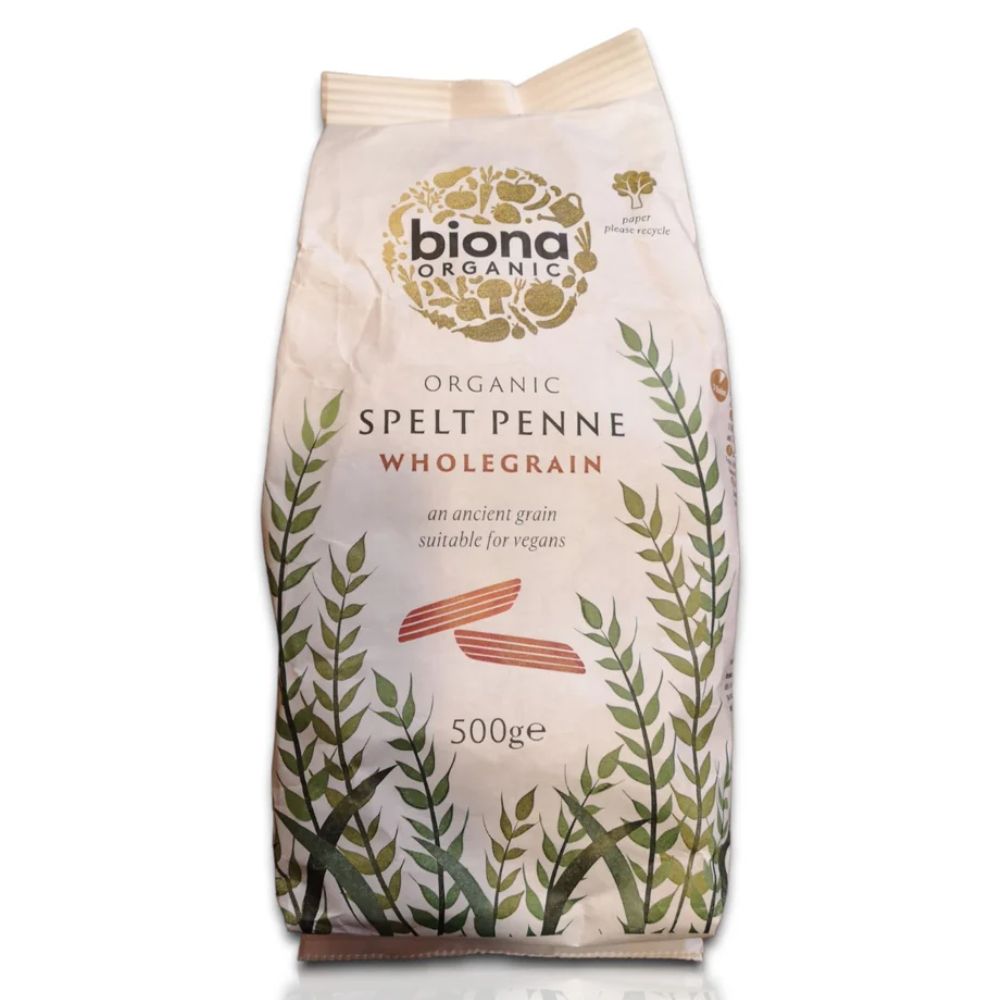 Biona Organic Spelt Penne Wholegrain Pasta 500g