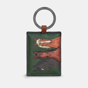 Yoshi Herd of Horses Leather Keyring