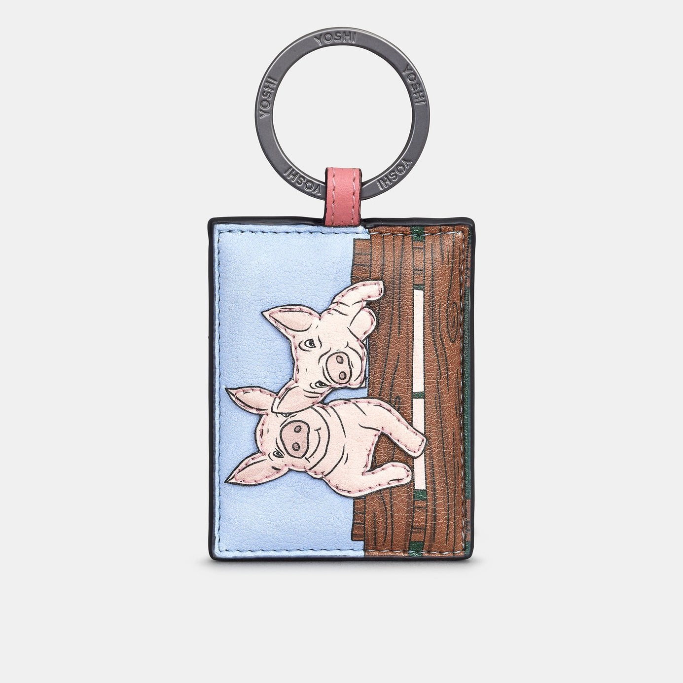 Yoshi Hogs and Kisses Leather Keyring