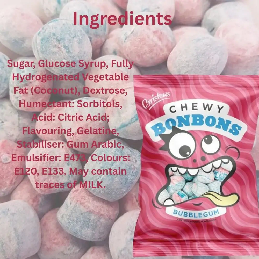 Bristows Chewy Bubblegum Bon Bons 150G