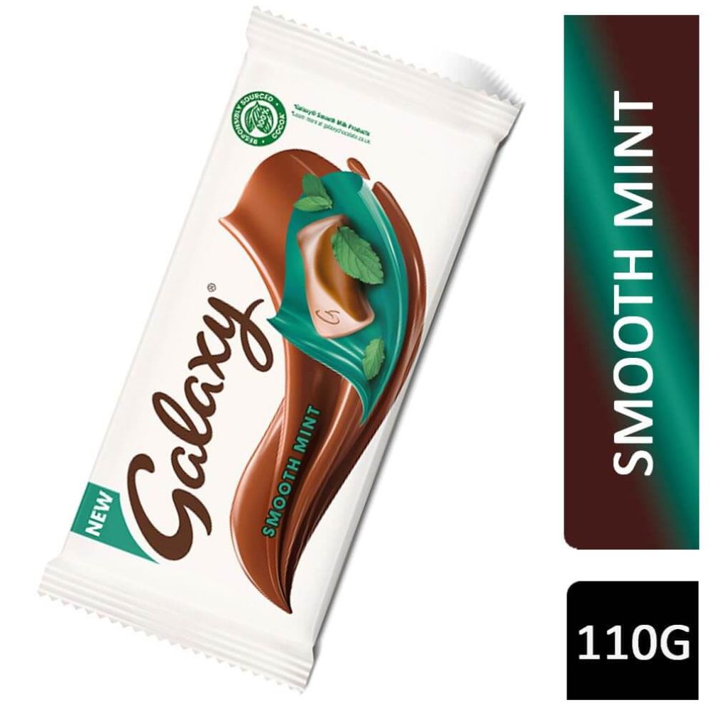 Galaxy Smooth Mint Chocolate Block Bar 110g
