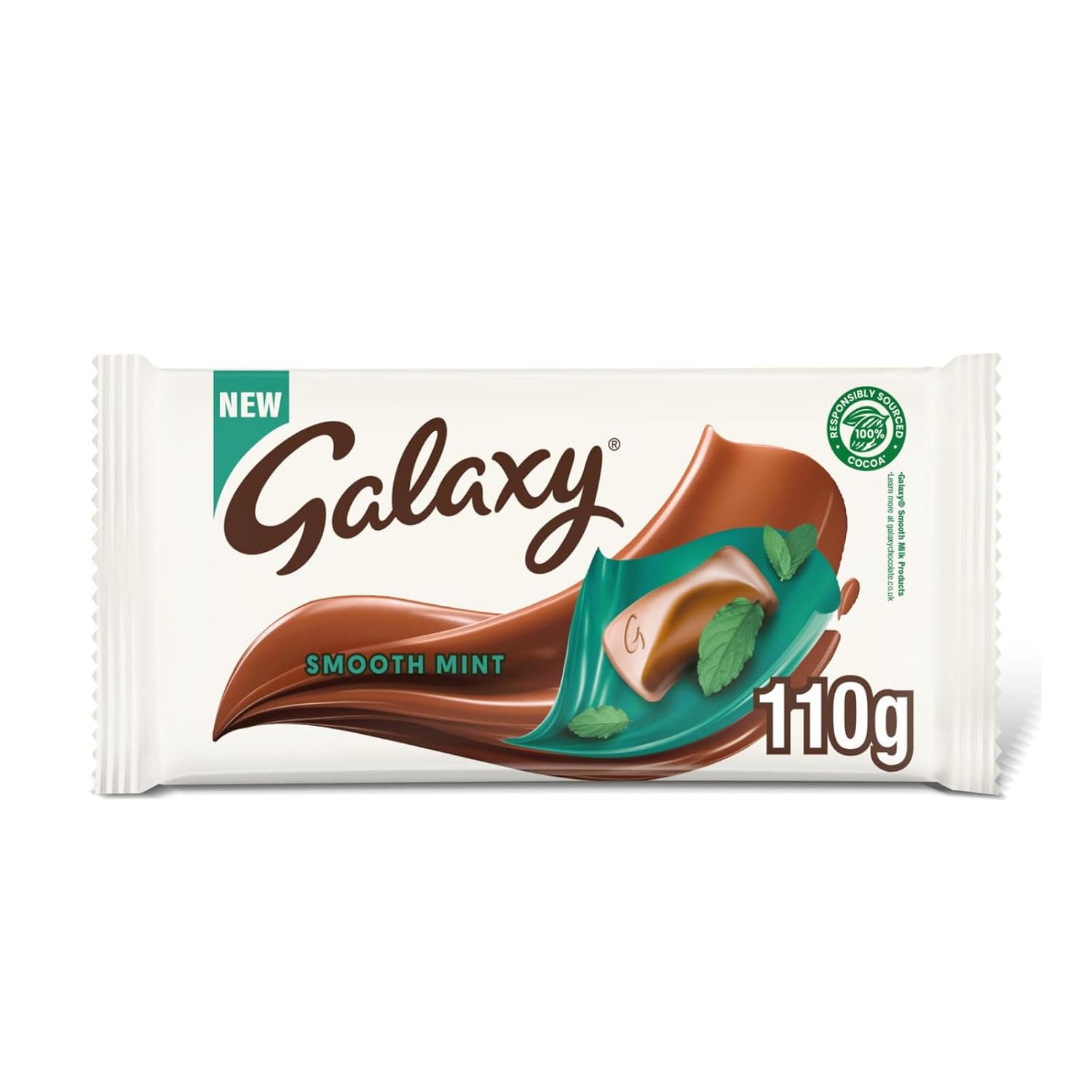 Galaxy Smooth Mint Chocolate Block Bar 110g