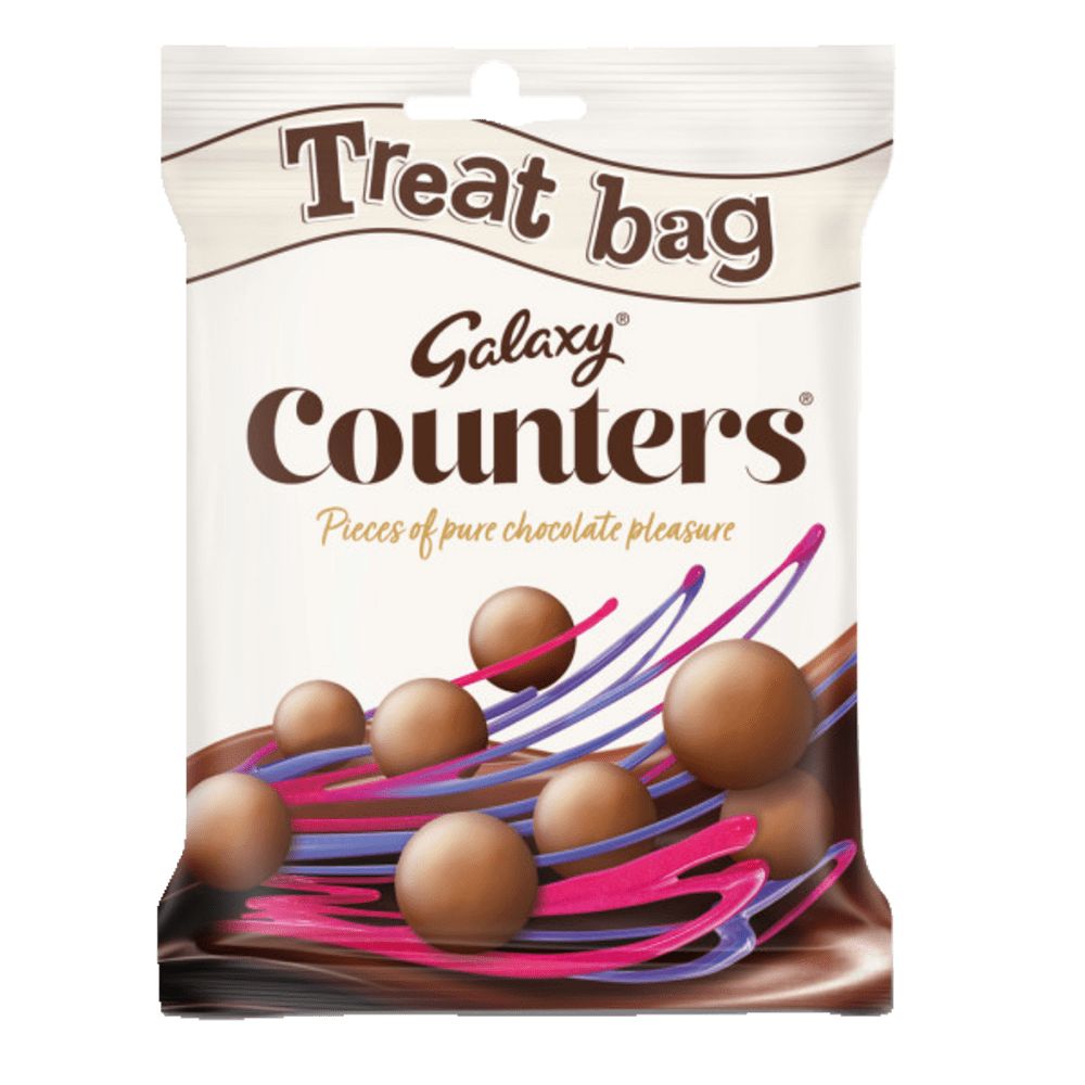 Galaxy Counters smooth milk chocolate pieces 78g treat bag