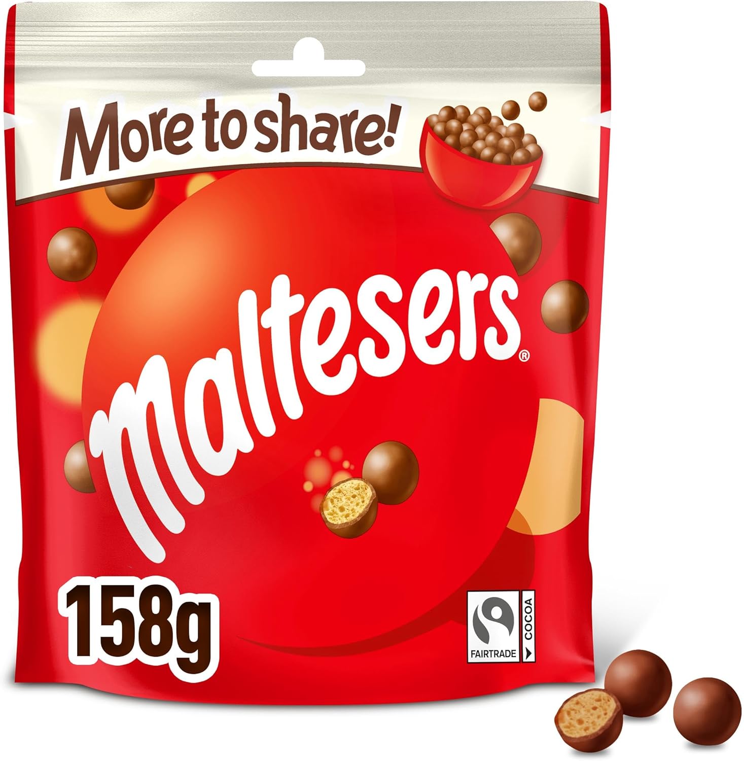 Maltesers Milk Chocolate & Honeycomb More to Share Pouch Bag 158g