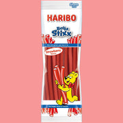 Pack of Haribo Balla Stixx strawberry-flavoured chewy candy sticks, 140g.
