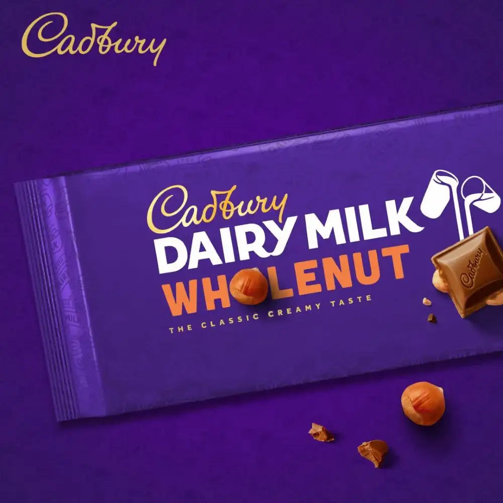 C'bury Dairy Milk Whole Nut Chocolate Bar 180g
