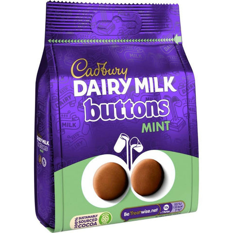 C'bury Dairy Milk Giant Mint Chocolate Buttons Bag 110g