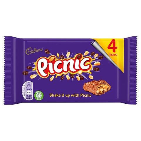 Cadbury Picnic Chocolate Bar 4Pk - 128G