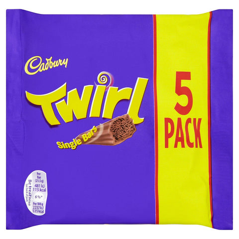 Cadbury Twirl Chocolate Bar 5pk (108g)