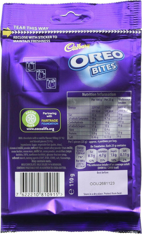 C'bury Oreo Bites Chocolate Bag 85g