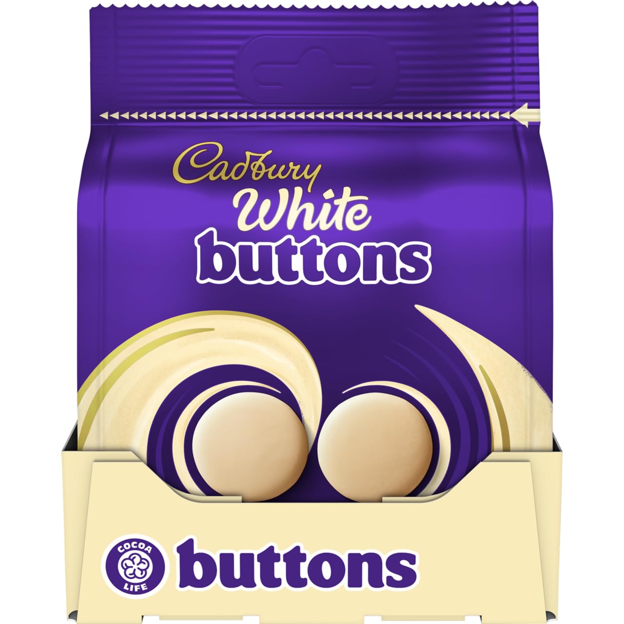 Cadbury White Buttons Chocolate Bag 85g