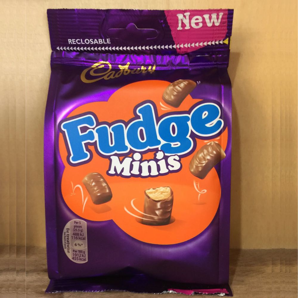 C'bury Fudge Minis Chocolate Bag 100g