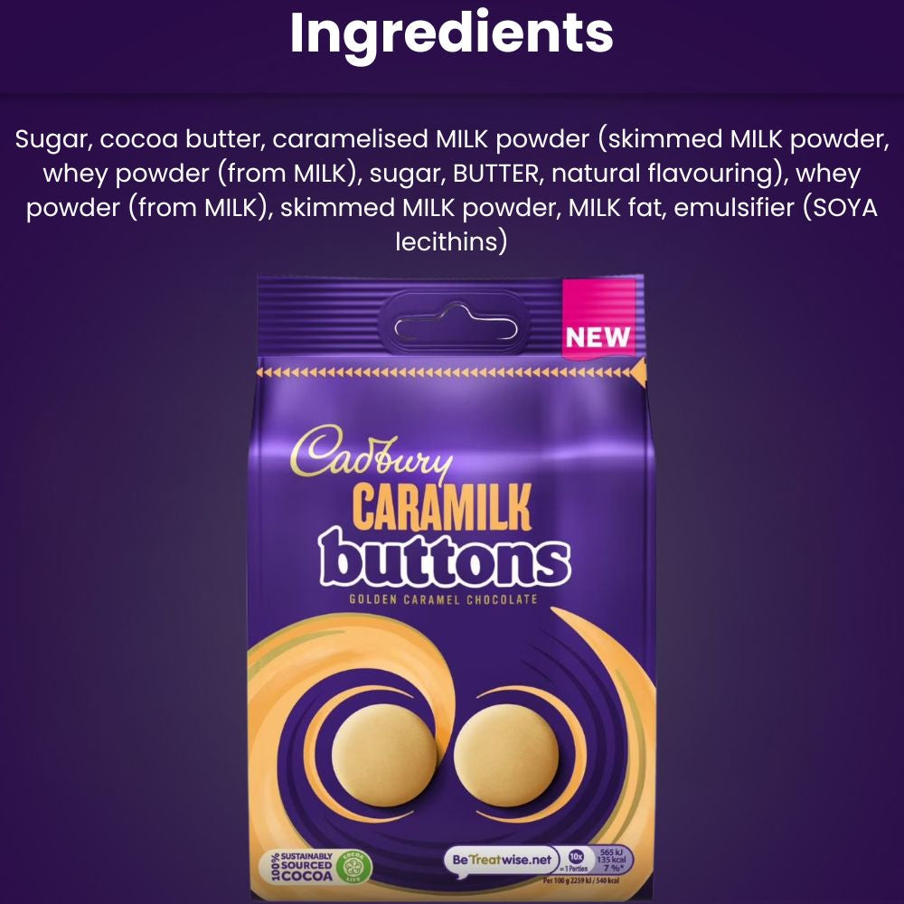 C'bury Caramilk Buttons Bag 100g