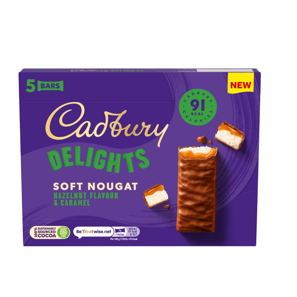 C'bury Delights Hazelnut & Caramel(5*22) 110g