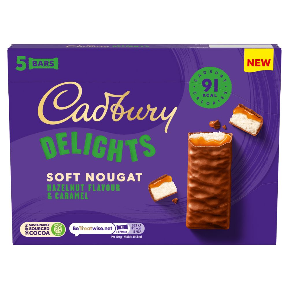 Cadbury Delights Hazelnut & Caramel(5*22) 110g