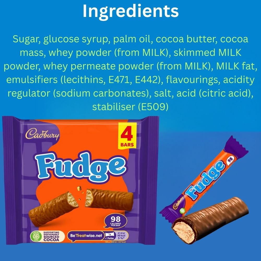 C'bury Fudge Chocolate Bar 4 x 22g