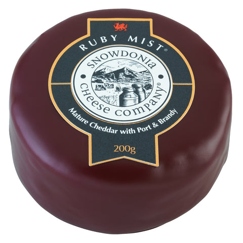 Snowdonia Ruby Mist Mature Cheddar Cheese with Port & Brandy 200g