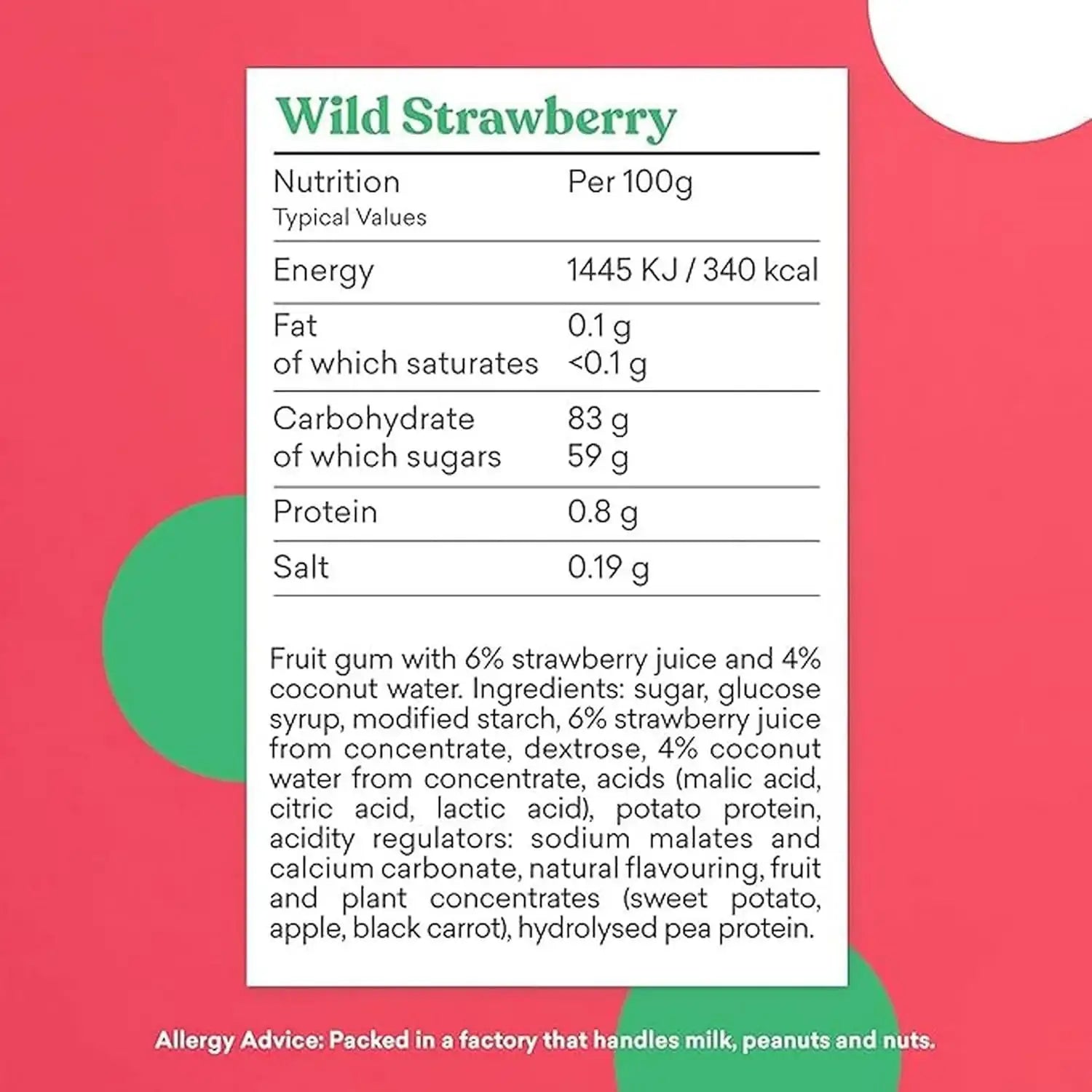 Candy Kittens Wild Strawberry Gourmet Sweets Bag 140G