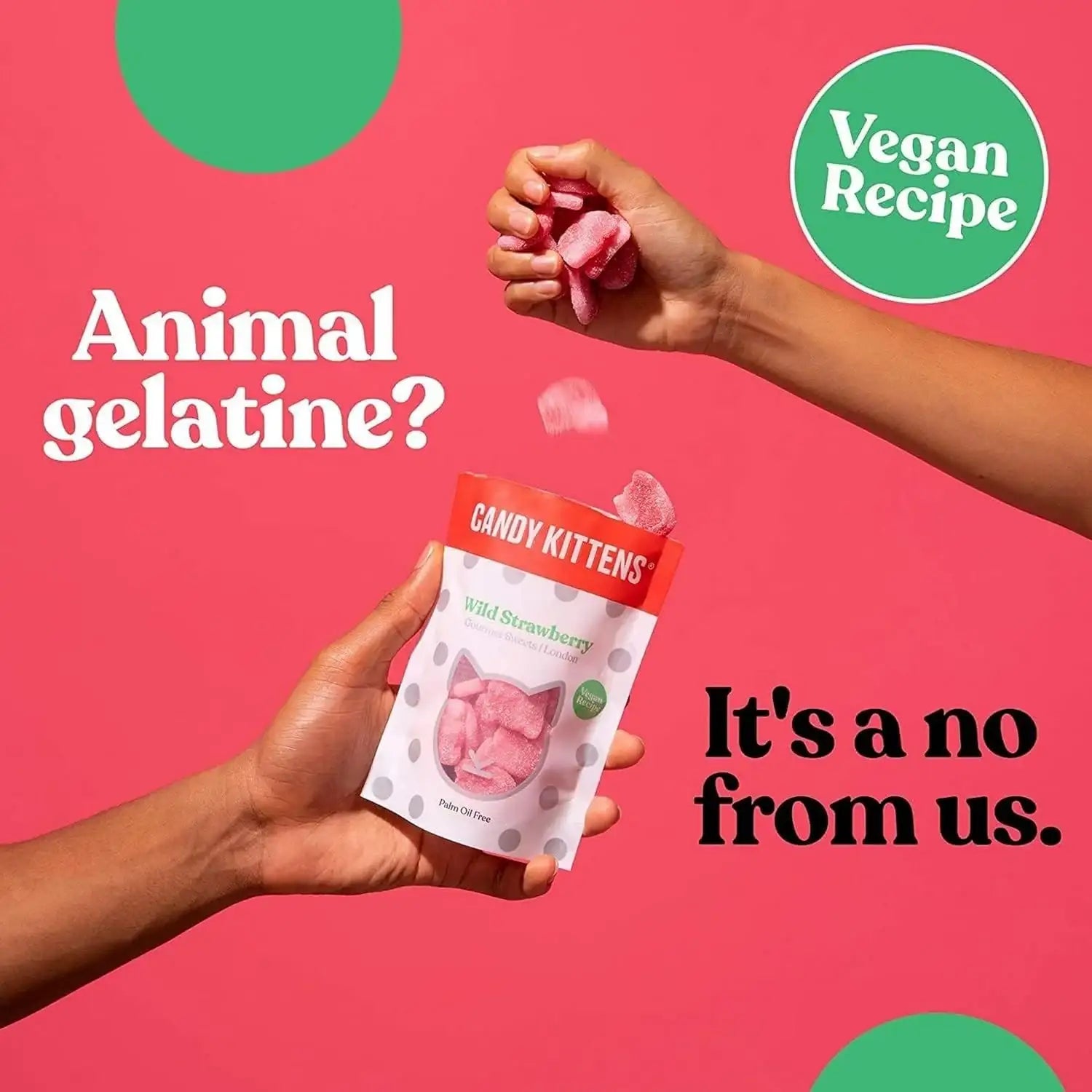 Candy Kittens Wild Strawberry Gourmet Sweets Bag 140G