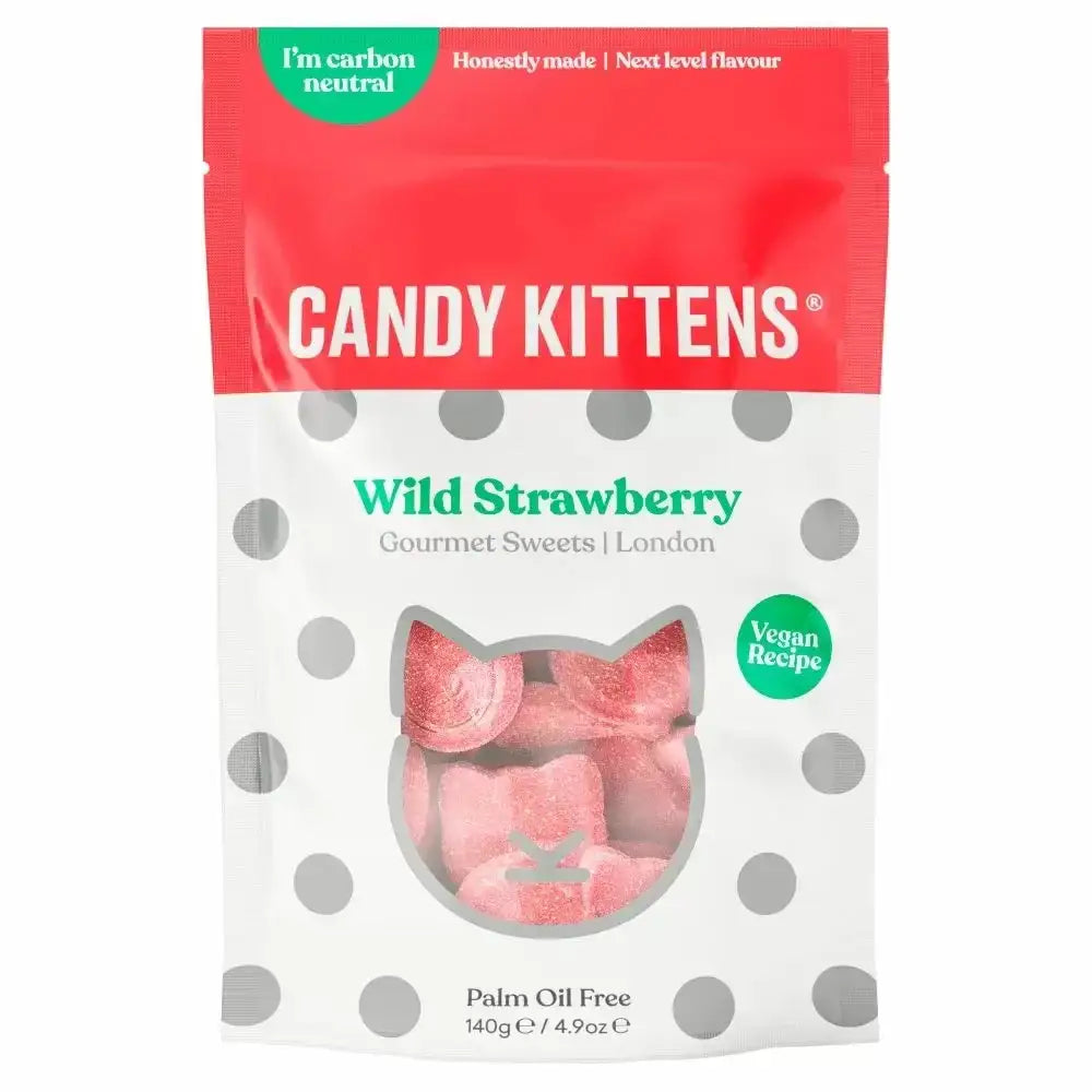 Candy Kittens Wild Strawberry Gourmet Sweets Bag 140G