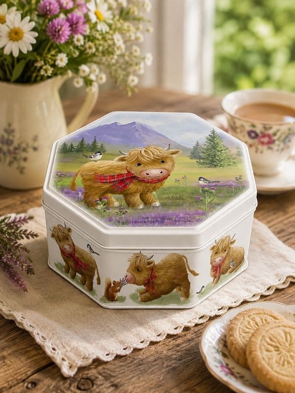 Campbells Shortbread Cute Highland Cow Tin (Petticoat Tails) 115g