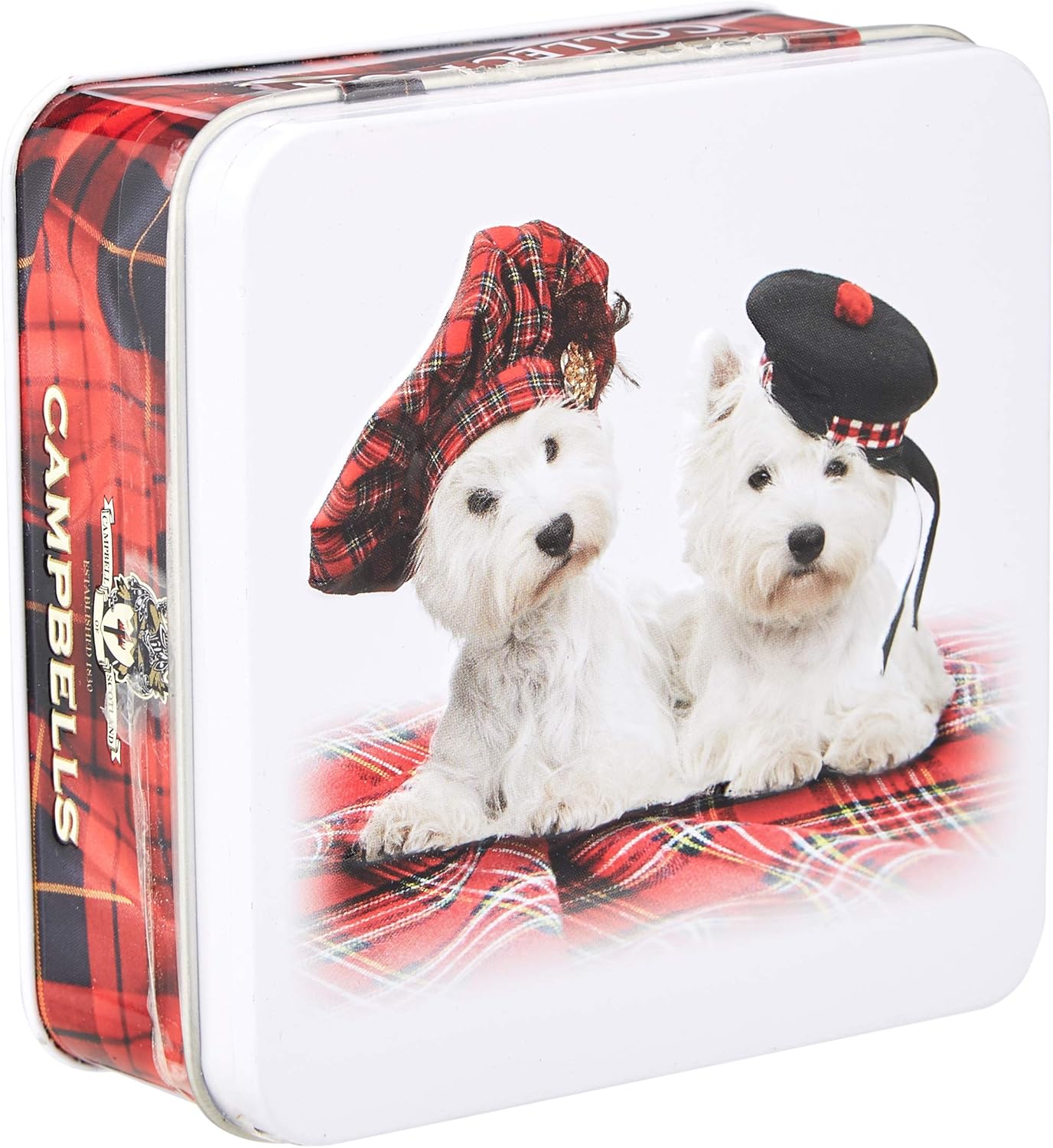 Campbells Shortbread Dogs with Tartan Tammies Tin 90g