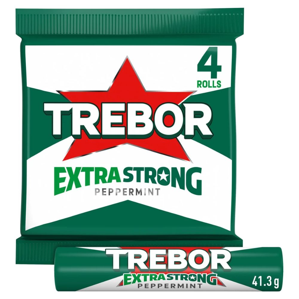 Trebor Extra Strong Mints Peppermint 4 pack 146g