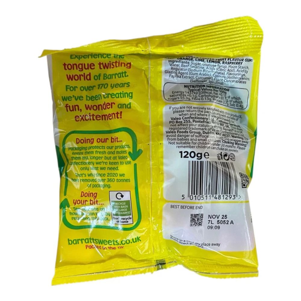 Barratt Refreshers Fizzy Softies 120g