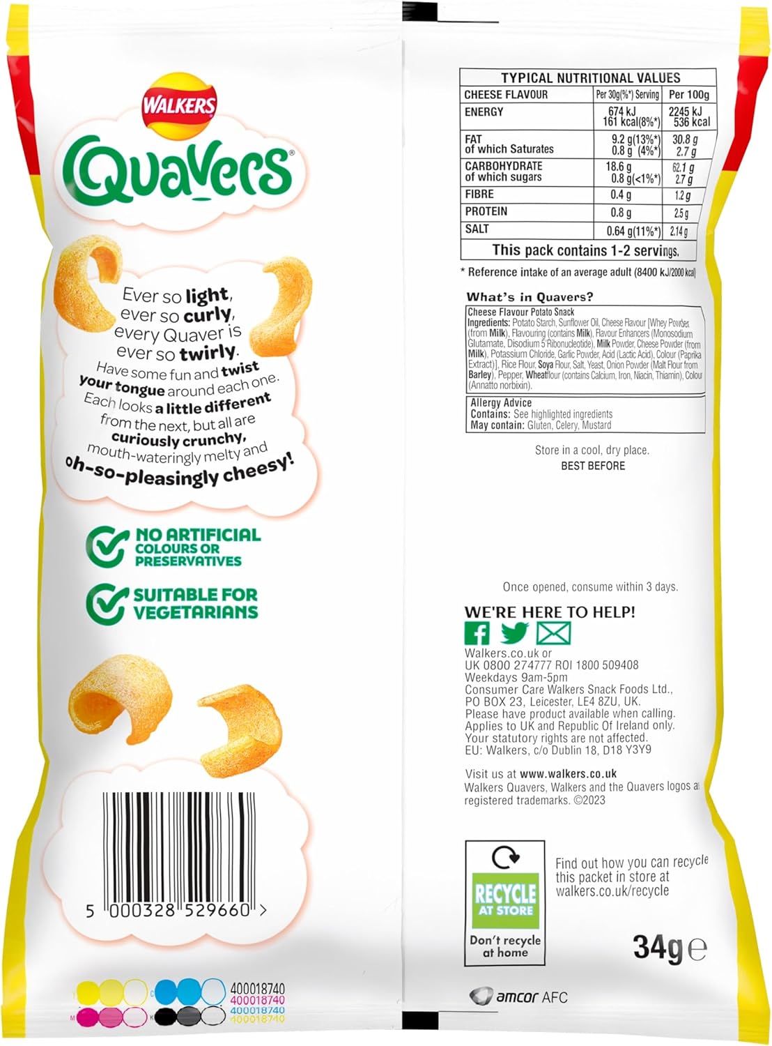 Walkers Quavers Cheese 34g